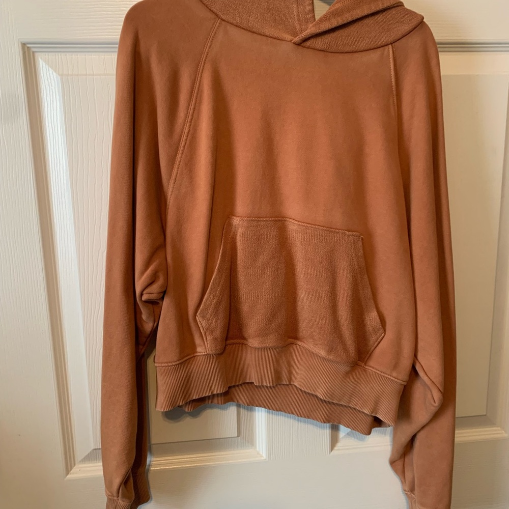 Aerie Luxe Inside Out Cropped Hoodie